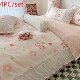 elvesmall  Korean Princess Style Summer Bedding Set Simple Quilt Set
