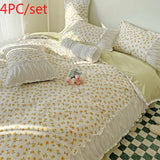 elvesmall  Korean Princess Style Summer Bedding Set Simple Quilt Set