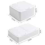 elvesmall Plastic Storage Box with Lip Cover Household Desk Drawer Sundries Organizer Cotton Swabs Cotton Pad Container Mini Jewelry Box