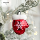 elvesmall 2pcs Christmas Tree Ornaments Snowman Crutch Elk Xmas Tree Pendant Christmas Decoration for Home New Year Gifts Kids Toys