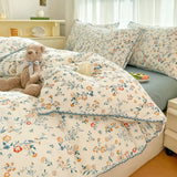 elvesmall  Home Textiles Bedding Set Soft Cotton Quality Queen Duvet Cover Set Sheets Pillowcase Bed Linen Single Double Bedding Sets 이불