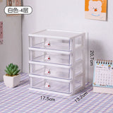 elvesmall Stationery Storage Box Desktop Student Ins Drawer Pen Cabinet Office Tape Hair Accessories Kawaii Sundries Organizer