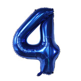 elvesmall 40Inch Dark Blue Number Foil Balloon 0-9 Digital Globos Children Birthday Party Decoration Baby Shower Toy Kids Graduation Gifts