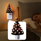 elvesmall Christmas tree Mini Night Lights Colorful Flashing Lights Plug Lamp Christmas Ornament Indoor Atmosphere Light Xmas Decor Props