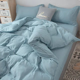 elvesmall Cream Style Pink Yellow Bedding Set Twin Full Queen King Size Bed Linen Girls Adults 180x220cm Bed Flat Sheet Pillowcase Kawaii