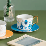 elvesmall  -  Blue Eye Ceramic Coffee cup European Fashion Coffee cup Dish Set Home Afternoon Tea Tea Cup tea cups and saucer sets  coffee cup