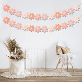 elvesmall Daisy Flower Banner Paper Daisy Flower Garland Flag Boho Girl Birthday Party Decor Daisy Happy Birthday Party Wedding Supplies