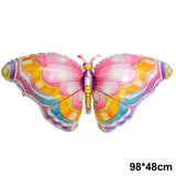 elvesmall Large Butterfly Foil Balloons Blue Laser Butterfly Children Girls Birthday Party Baby Shower Wedding Decor Kids Toy Photo Props