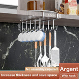 elvesmall  Kitchen Under Cabinet Basket Storage Shelf Cutting Board Rack Kitchen Closet Rack Under Desk Cabinet Office Bathroom Organizers
