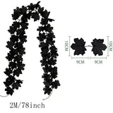 elvesmall 2M Artificial Fall Maple Leaf Garland Fake Plants Autumn Decor Leaves Vine for Thanksgiving Halloween Festivals Wedding Decora