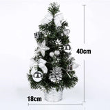 elvesmall 40CM LED Christmas Tree Nightlight LED Light Pine Needle Tree Mini Xmas Tree Christmas Decoration Desktop Ornament New Year Gift