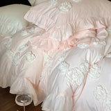 elvesmall  Esthetic 5D rose Bed linen cotton bed cover full set room decor Quilt duvet cover double bed sheets set Comforter bedding set