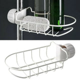 elvesmall 1PC Kitchen Sink Faucet Sponge Soap Cloth Drain Rack Storage Organizer Holder Shelf Dish Holder
