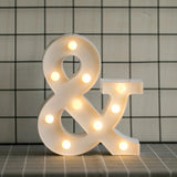 elvesmall  Creative DIY Luminous LED Letter Lights 26 English Alphabet Light for Holiday Home Wedding Birthday Christmas Party Decorations