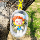 elvesmall Jewelry Organizer Transparent Storage Box Pouch Mystery Box Keychain Bag Storage Case Thicken Wallet Cute Doll Bag Organization