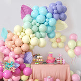 elvesmall 107pcs Macaron Color Balloon Garland Arch Kit Wedding Birthday Party Decor Ballon 1st Birthday Kids Baby Shower Latex Baloons