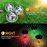 elvesmall Led Solar Floating Lamp Swimming Pool Ball Solar Panel Powered Pond Drift Waterproof Glow Show Disco Color Changing light