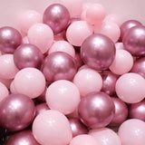 elvesmall 21pcs Pink 40inch Number Foil Latex Balloons Happy Birthday Party Decorations Kids Girl Baby 1 2 3 4 5 6 7 8 9 Year Old Supplies