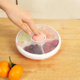elvesmall with Lid Snack Container Portable Leak Proof Moisture-proof Storage Boxes Rotating Kids Candy Box Snack