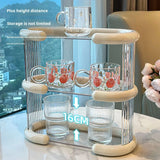 elvesmall  -  High-grade light luxury cup holder dining table drinking glass shelf coffee cup storage desktop mug perfume storage rack