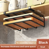 elvesmall  Kitchen Under Cabinet Basket Storage Shelf Cutting Board Rack Kitchen Closet Rack Under Desk Cabinet Office Bathroom Organizers