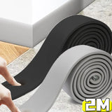 elvesmall 2M Skirting Line Sticker 3D Waterproof Enclosure Self Adhesive Wall Sticker Thickened Furniture Corner Anti-collision Decor Tape