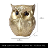 elvesmall Creative Resin Owl Ornaments Living Room Office Table Decorative Handicrafts Home Desktop Decoration Accessories, Friend Gifts