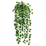 elvesmall 90CM Artificial Green Plant Hanging Ivy Leaf Seaweed Radish Artificial Flower Grapevine Home Garden Wall Fence Party Decoration