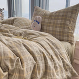 elvesmall Home Textile Bed Sheets Set,4 Piece Bedding Set, Washed Cotton Duvet Cover, Breathable Sheets, Shrinkage and Fade Resistant
