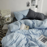 elvesmall  Bedding Set, AB Side Quilt Cover Bedding Linens Set, Duvet Cover Bed Sheets and Pillowcases, King Size Bedding Set