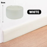 elvesmall 2M Skirting Line Sticker 3D Waterproof Enclosure Self Adhesive Wall Sticker Thickened Furniture Corner Anti-collision Decor Tape