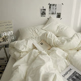 elvesmall  Bedding Set, AB Side Quilt Cover Bedding Linens Set, Duvet Cover Bed Sheets and Pillowcases, King Size Bedding Set