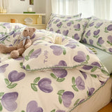 elvesmall  Home Textiles Bedding Set Soft Cotton Quality Queen Duvet Cover Set Sheets Pillowcase Bed Linen Single Double Bedding Sets 이불