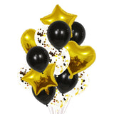 elvesmall 14pcs Rose Gold Mix Star Heart Confetti Latex Balloons Birthday Party Decorations Kids Adult Wedding Anniversary Globos Supplies