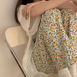 elvesmall  Korean Style Pajamas Pants for Women Sleep Sleepwear Summer Print Ankle Length Bottoms Home Elastic Waist Room Sleeping Wear New