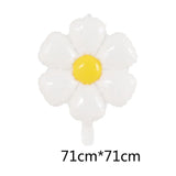 elvesmall  White Daisy Flower Foil Balloon Plumeria Helium Ball Wedding Kids Birthday Party Decoration Baby Shower INS Photo Props