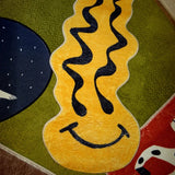 elvesmall  Smile Carpet Bedside Cartoon Funny Distortion Face Children Bedroom Rug Home Decoration Cute Living Room Corridor Mat ковер 러그