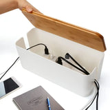 elvesmall Cable Storage Box Power Line Dustproof Case Charger Socket Organizer For Wire Plug Protection anti-electric Shock finishing Box