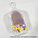 elvesmall 10CM Doll Display Storage Bags Transparent Doll Organizer Boxes Plush Doll Storage Pouches Clear Keychain Wallet Bag Mystery Box