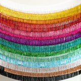 elvesmall Foil Fringe Tinsel Garland Creative 2M 4 Layers Foil Banner Birthday Party Wedding Decoration Christmas Home Wall Decor