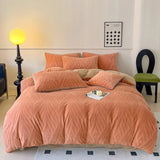 elvesmall  Luxury jacquard velvet Bed linen winter Bedding set Microfiber Duvet cover Quilt bed cover full set bed sheets set pillow cover