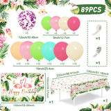 elvesmall Hawaiian Balloon Garland Arch Kit Birthday Party Decor Kids Tropical Summer Hawaii Party Decor Flamingo Baby Shower Decor Ballon