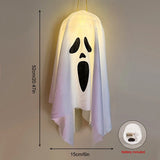 elvesmall Halloween Party LED Glow Ghost Home Indoor Outdoor Decoration Supplies 2024 Haunted House Bar Hanging Horror Props with Lights