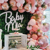 elvesmall 140pcs Retro Pink Balloons Kit Pink Rose Gold Latex Ballon Garland Arch Wedding Anniversary Valentine's Day Birthday Party Decor