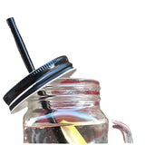 elvesmall  -  450ml Mason Jar Mugs with Handles Old Fashioned Glass Bottle Juice Drink Clear Glass Water Bottle With Cover Straw Drinkware Cup