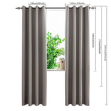 elvesmall 1PC Blackout Curtains With Black TPU Interlining Thin and Light Drapery Panel for Bedroom Meetingroom Share Room Office