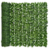 elvesmall 1X3M Artificial Ivy Hedge Panels Green Leaf Privacy Fence Grass Wall for Home Outdoor Garden Balcony Decoration Fake Plant Vine