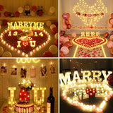 elvesmall  Creative DIY Luminous LED Letter Lights 26 English Alphabet Light for Holiday Home Wedding Birthday Christmas Party Decorations
