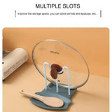 elvesmall  Spoon Rest Pot Lid Holder Removable Pot Cover Lid Rack Shelf Utensil Rest Organizer Storage Kitchen Tool