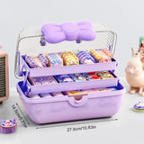 elvesmall Multi-layer Hairpin Storage Box Cute Girls Jewellery Box Children's Hair Accessories Storage Box Toy Storage Box 악세사리 보관함